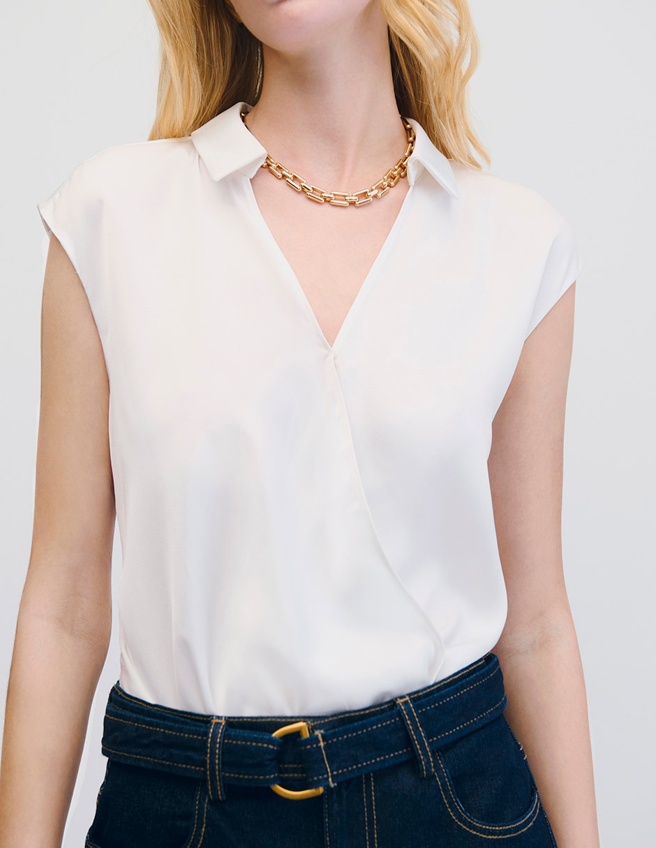 Blusa envolvente para mujer 7