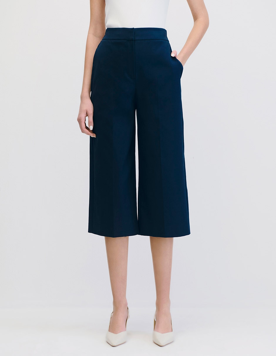 Pantalón coulotte amplio para mujer Pantalón coulotte amplio para mujer