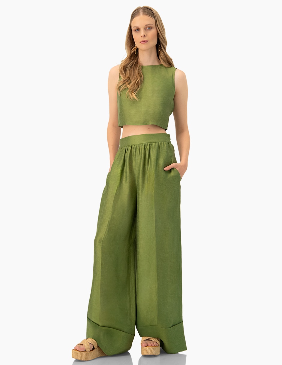 Top cuello redondo