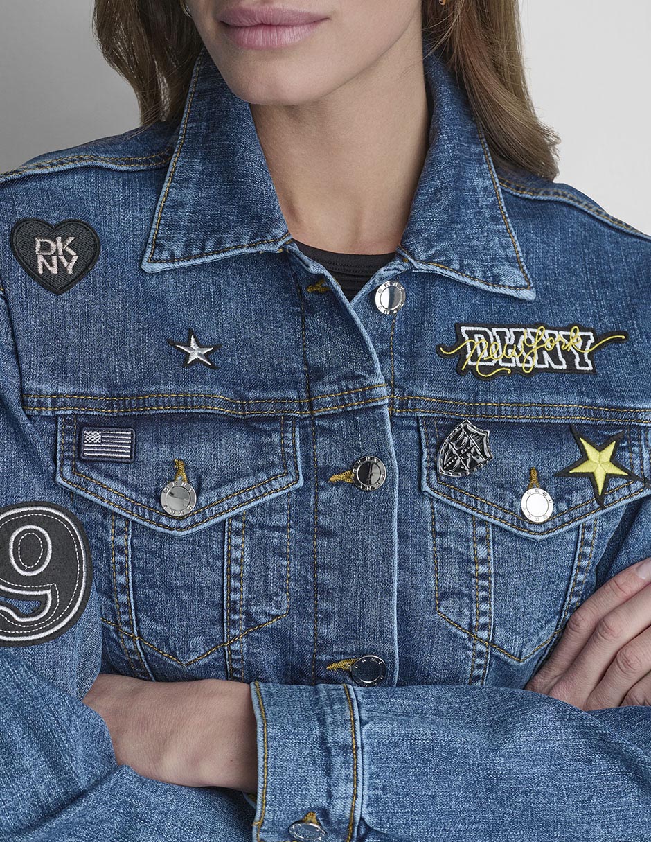 Chamarra casual Dkny de algodón para mujer