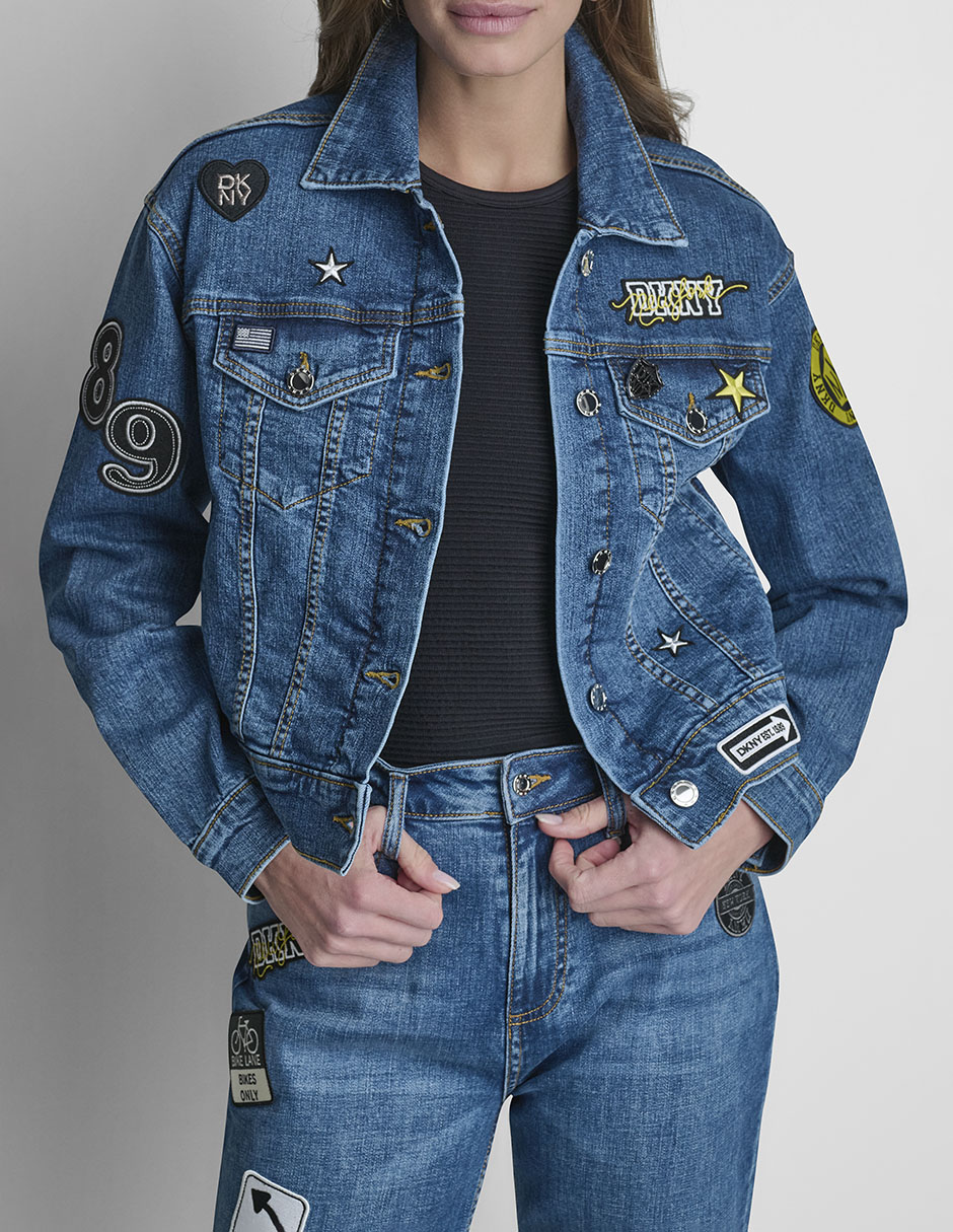 Chamarra casual Dkny de algodón para mujer