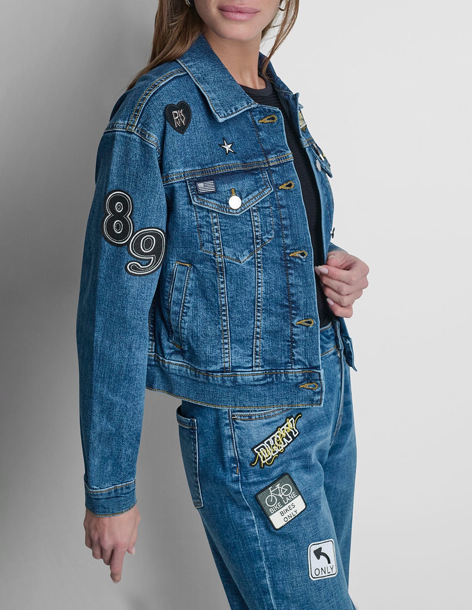 Chamarra casual Dkny de algodón para mujer