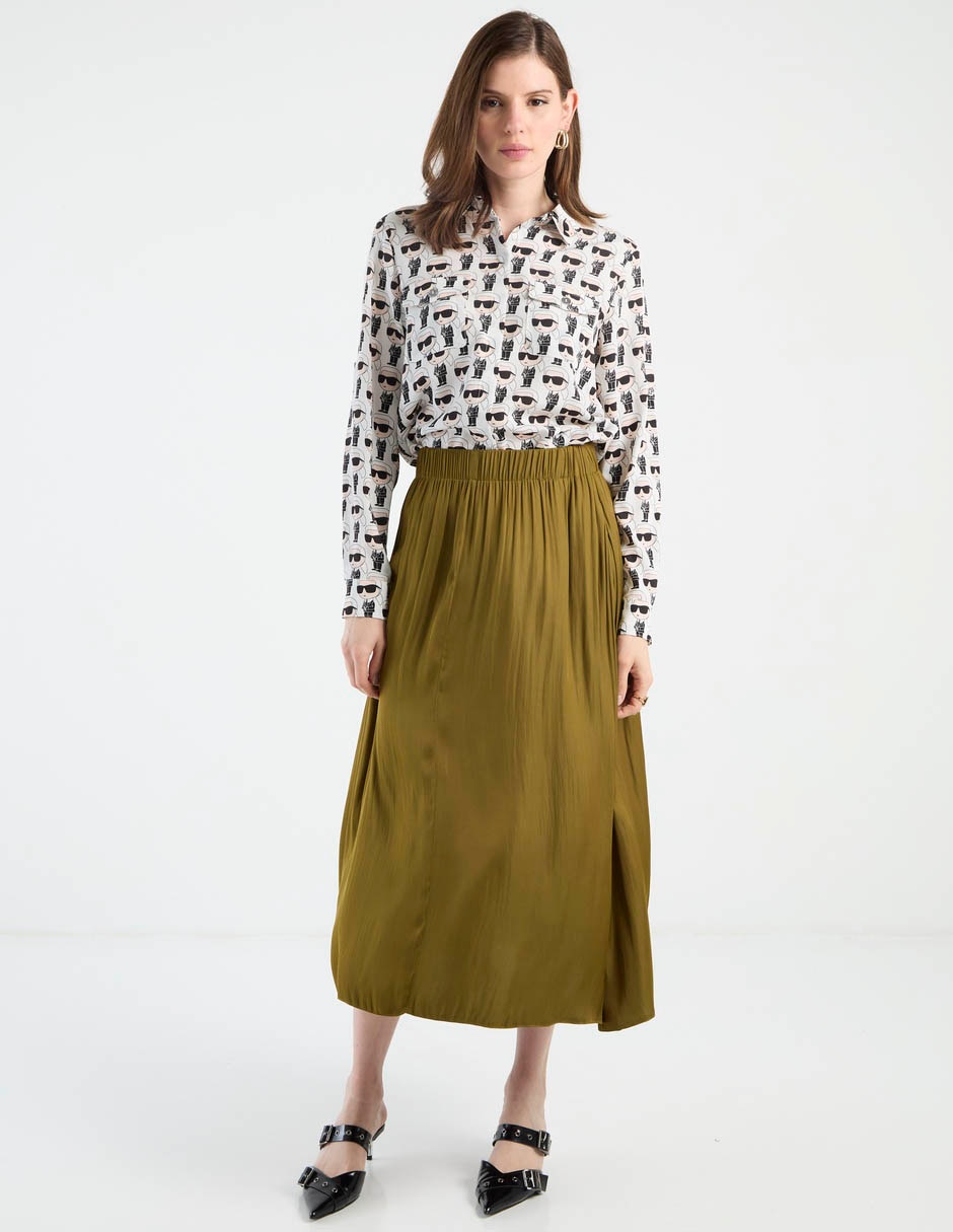 Blusa camisera manga larga para mujer 3