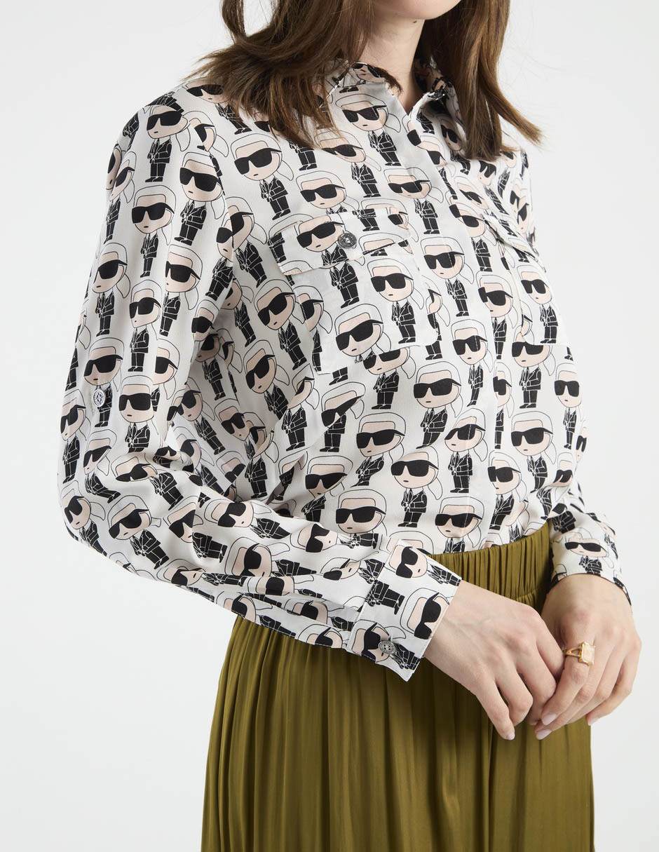 Blusa camisera manga larga para mujer 5