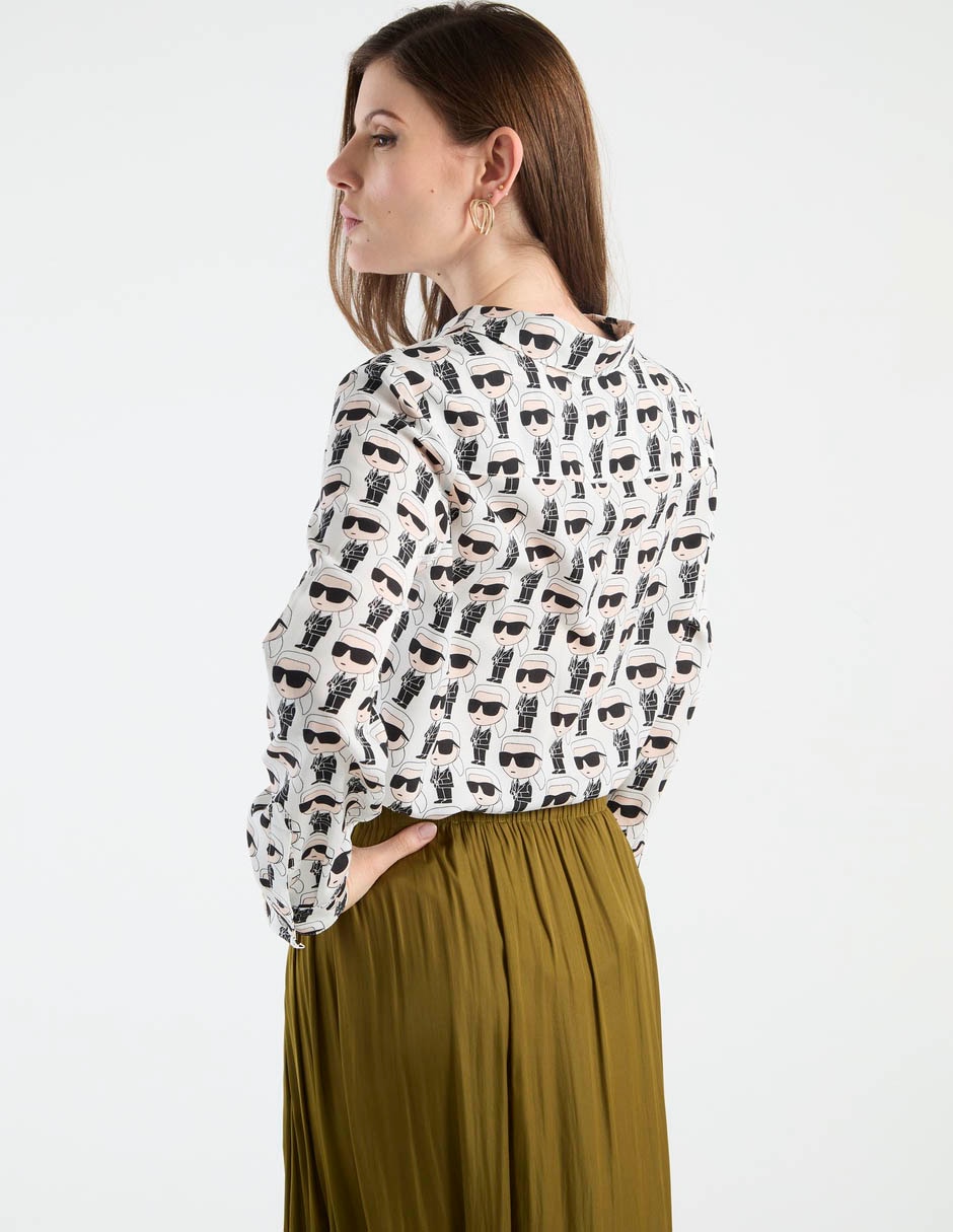 Blusa camisera manga larga para mujer 6