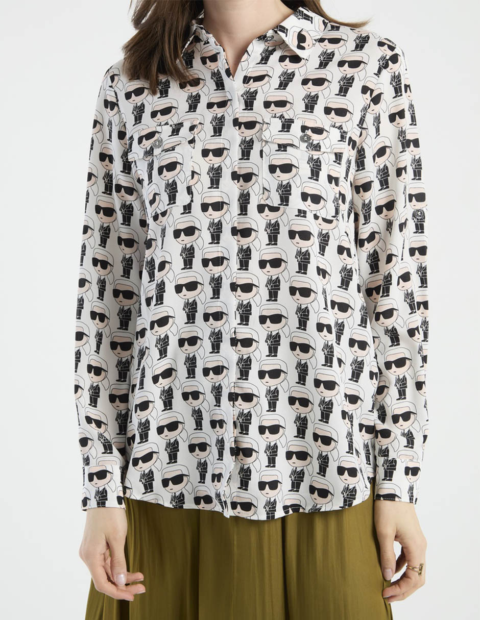 Blusa camisera manga larga para mujer 7