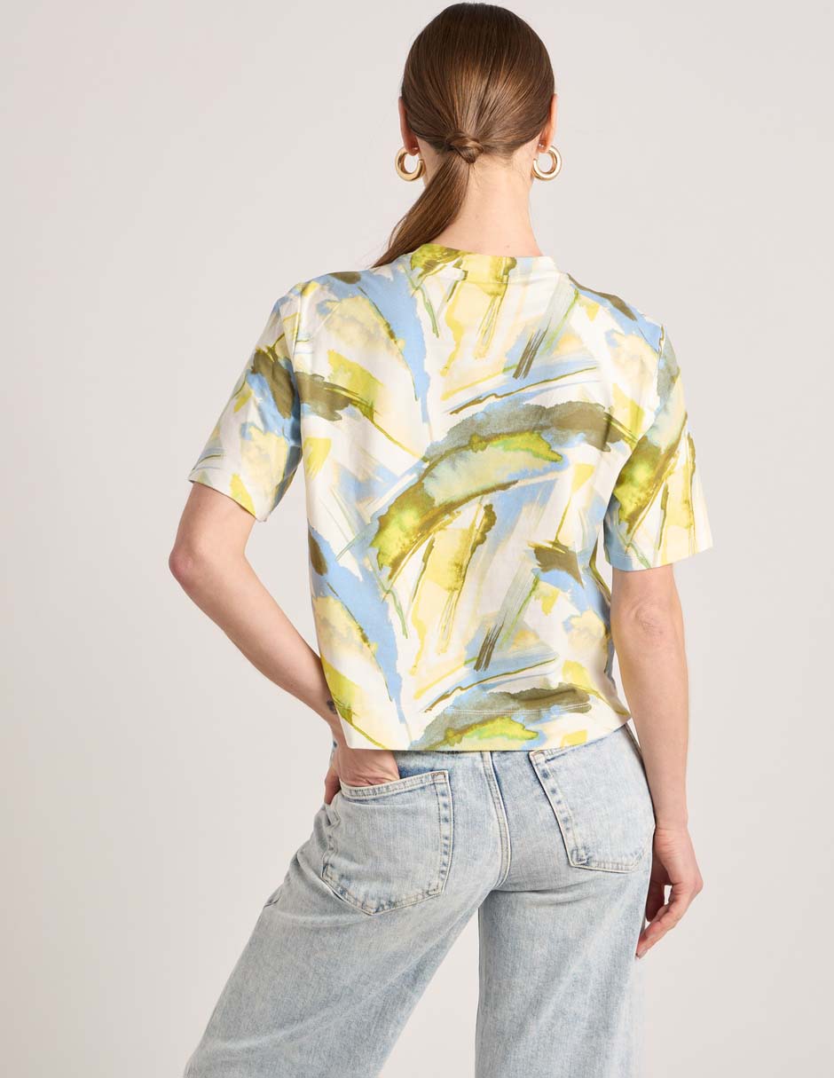 Playera manga corta Dkny cuello redondo para mujer