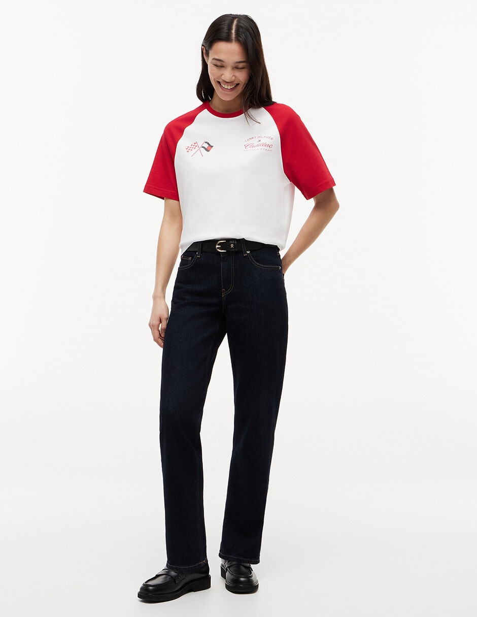 Playera manga corta Cadillac F1 cuello redondo mujer 4