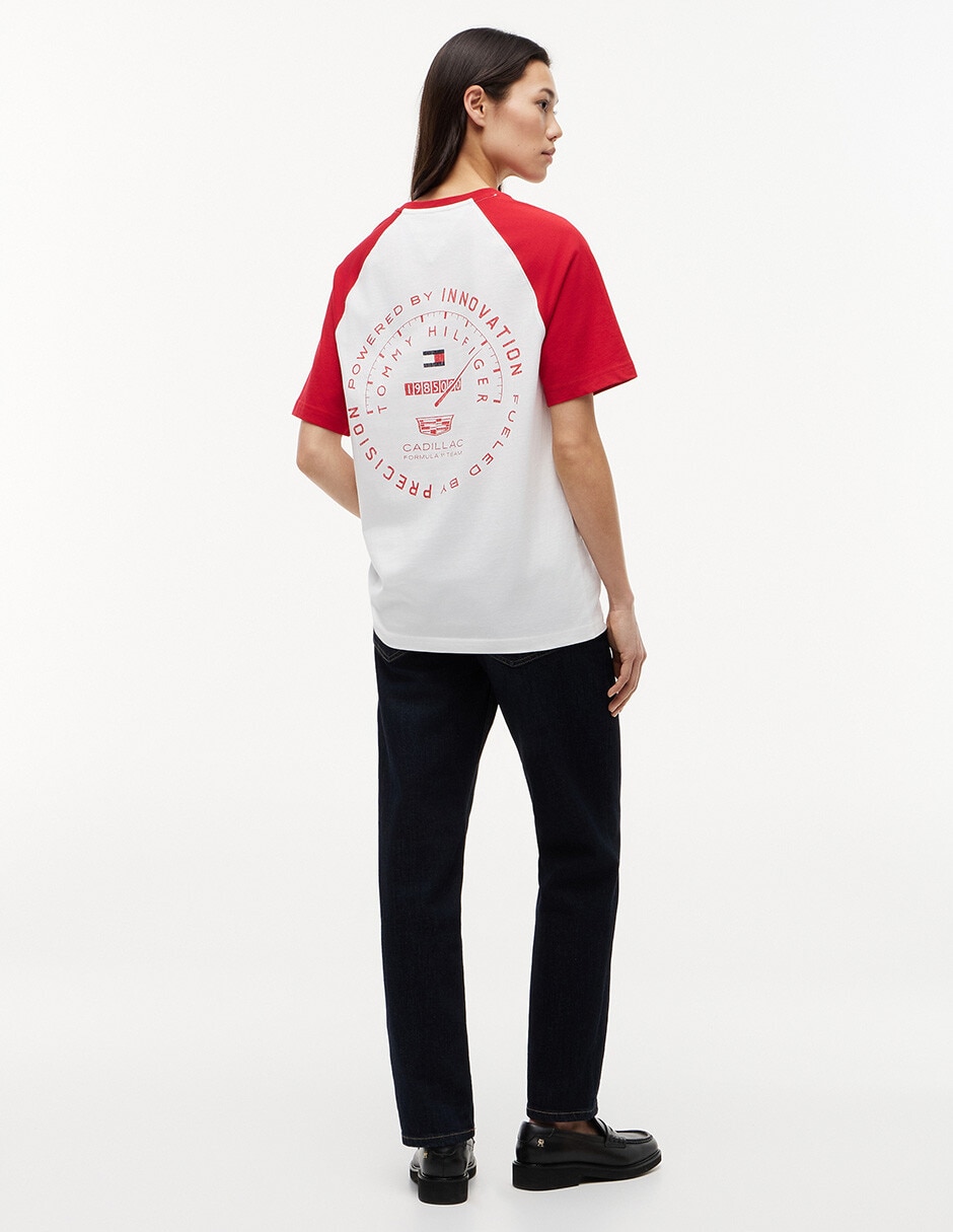 Playera manga corta Cadillac F1 cuello redondo mujer 3