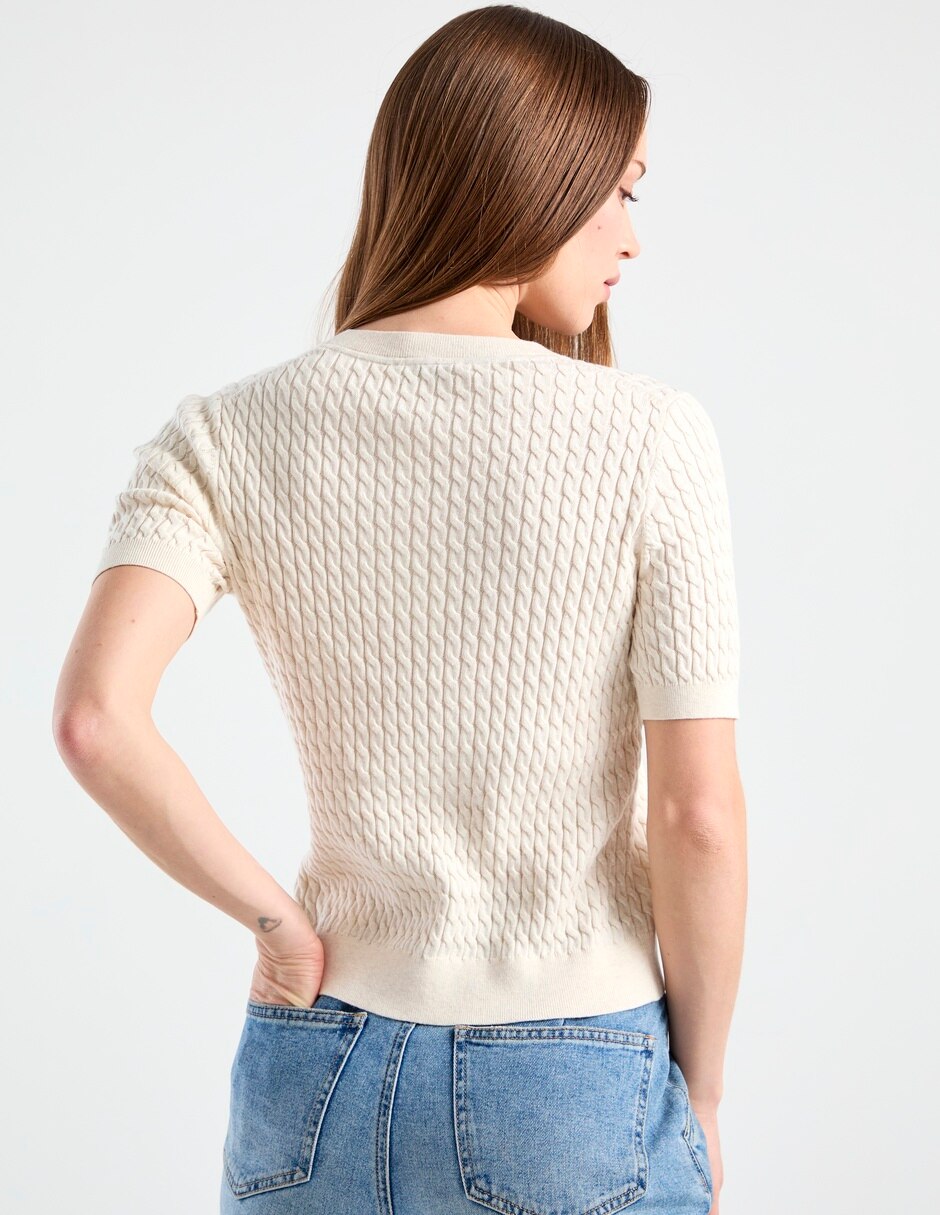 Suéter cuello redondo para mujer 4