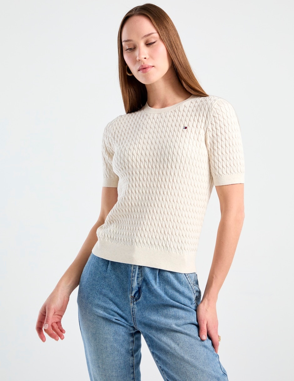 Suéter cuello redondo para mujer