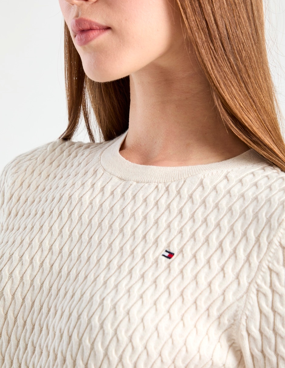 Suéter cuello redondo para mujer 7