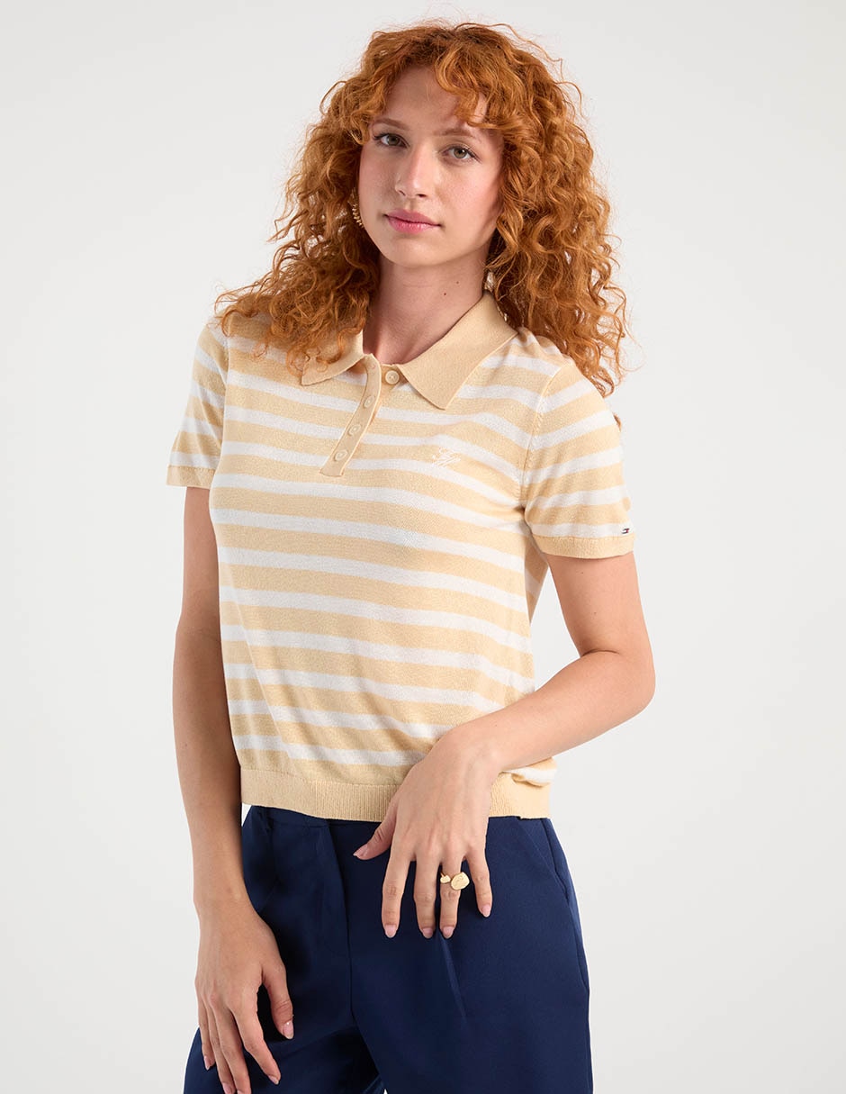 Suéter cuello polo para mujer 5