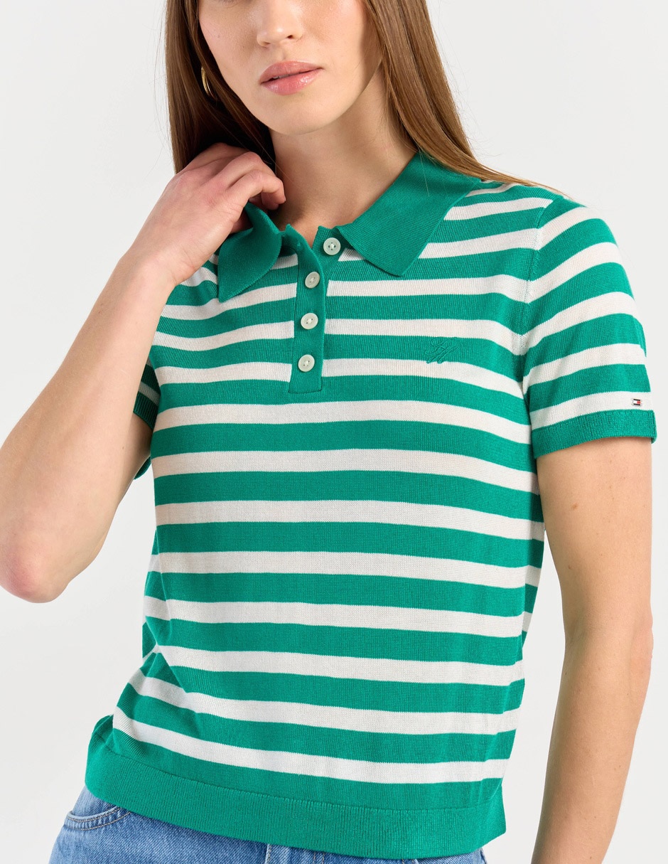 Suéter cuello polo para mujer 4