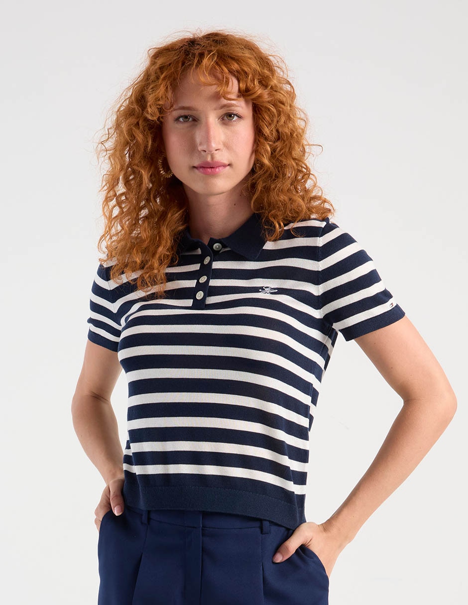 Suéter cuello polo para mujer 5