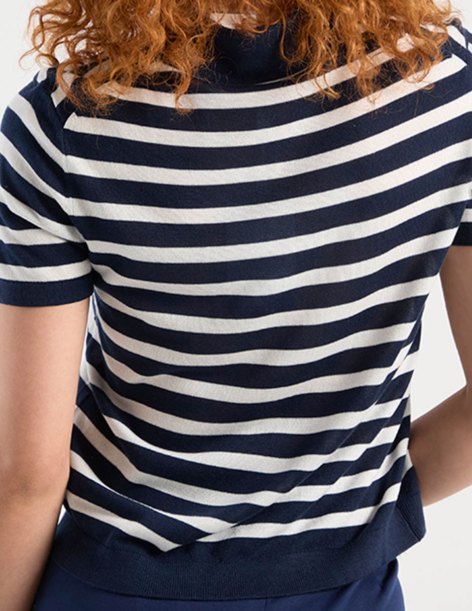 Suéter cuello polo para mujer 2