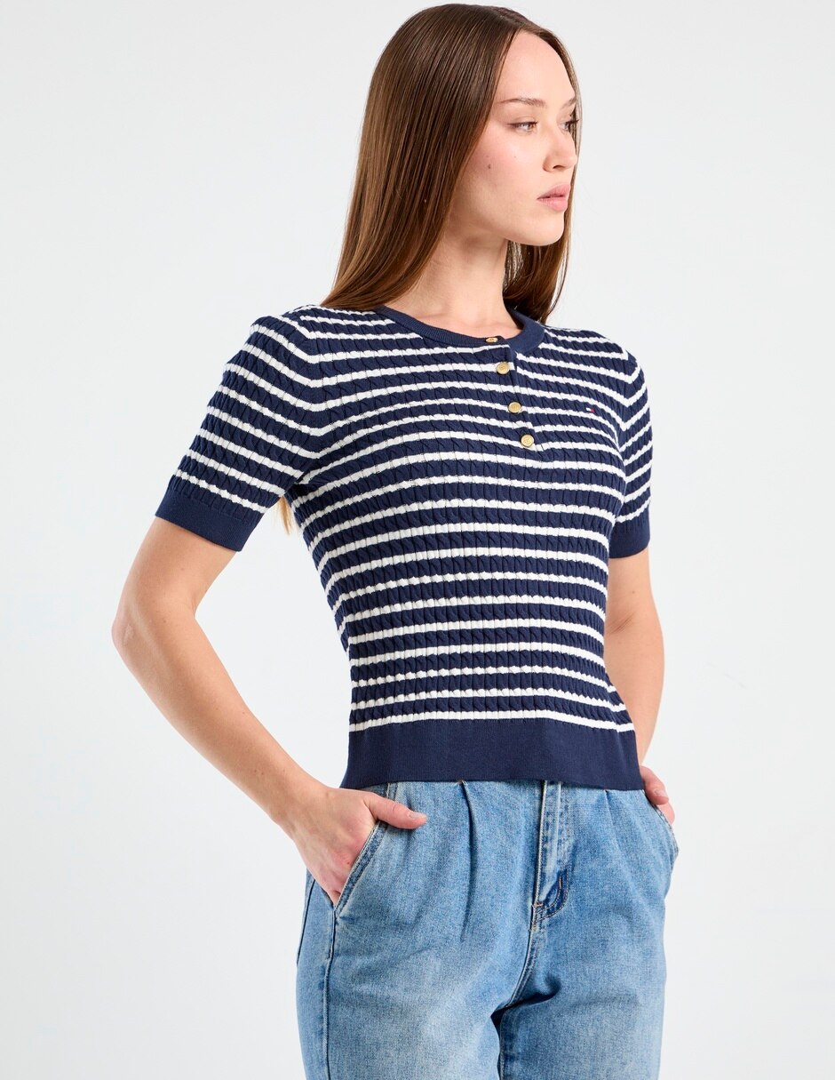 Suéter cuello redondo para mujer