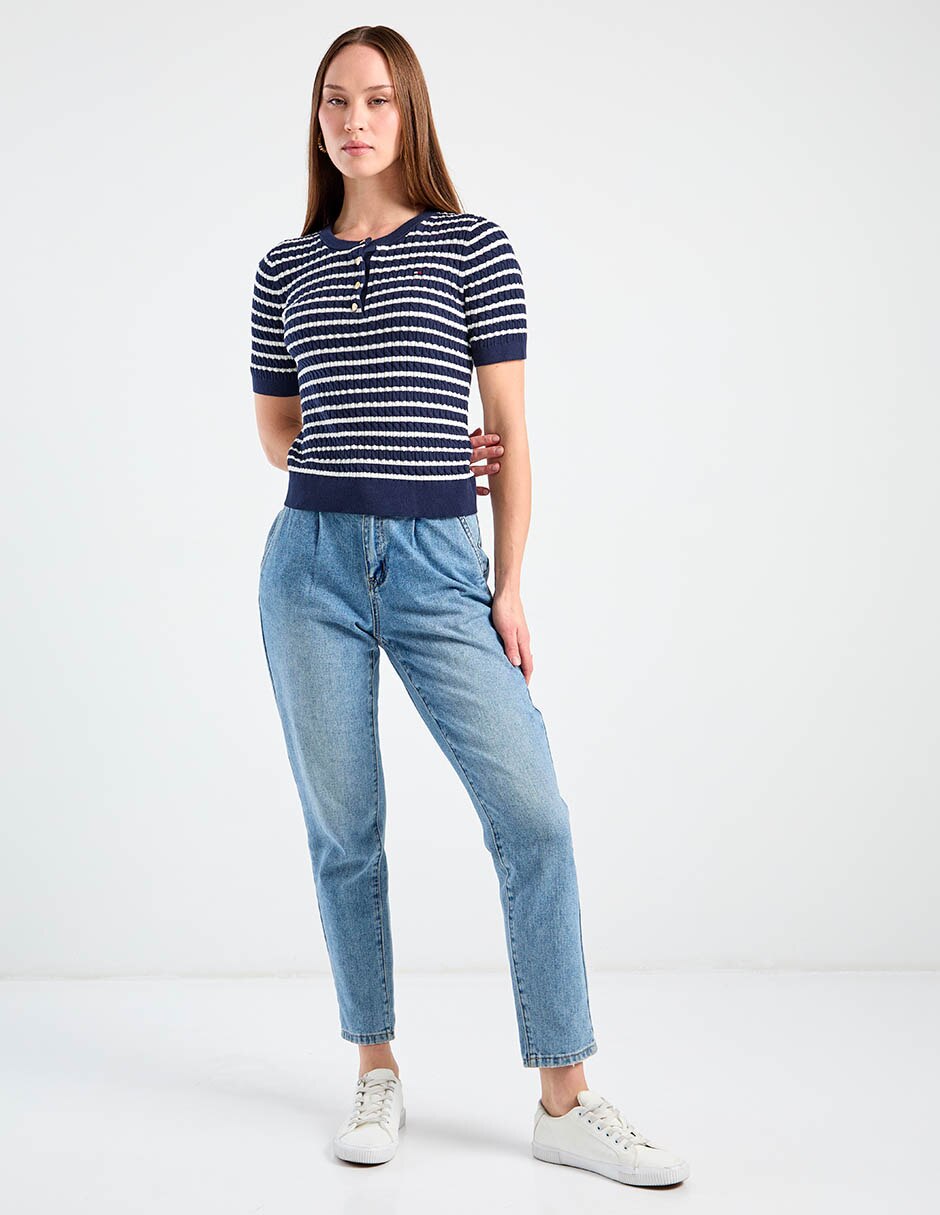 Suéter cuello redondo para mujer