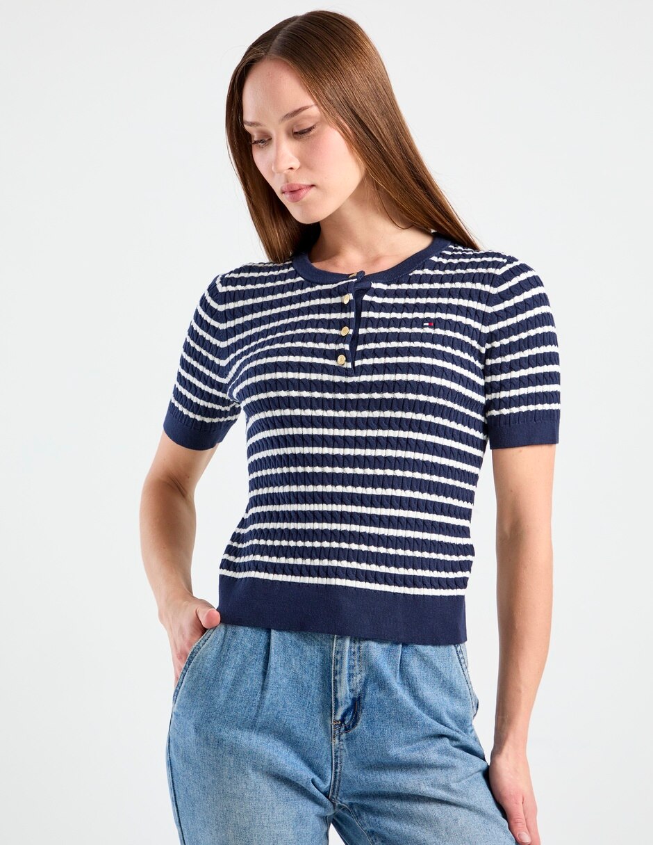 Suéter cuello redondo para mujer