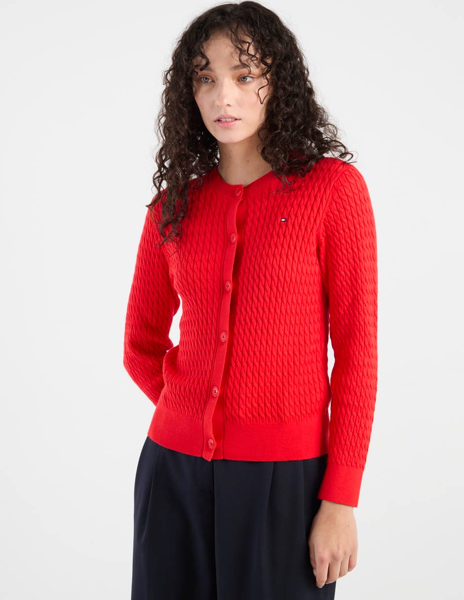 Suéter Hilfiger cuello con botón para mujer 1
