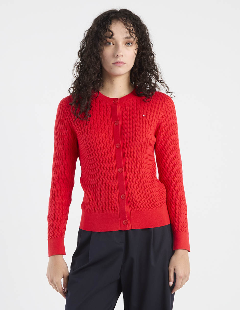 Suéter Hilfiger cuello con botón para mujer 7