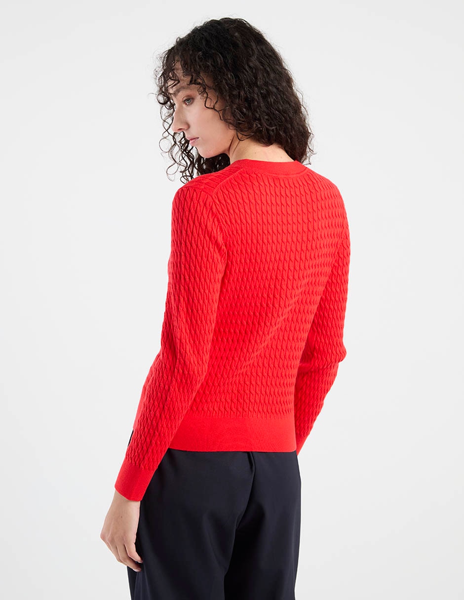 Suéter Hilfiger cuello con botón para mujer 11
