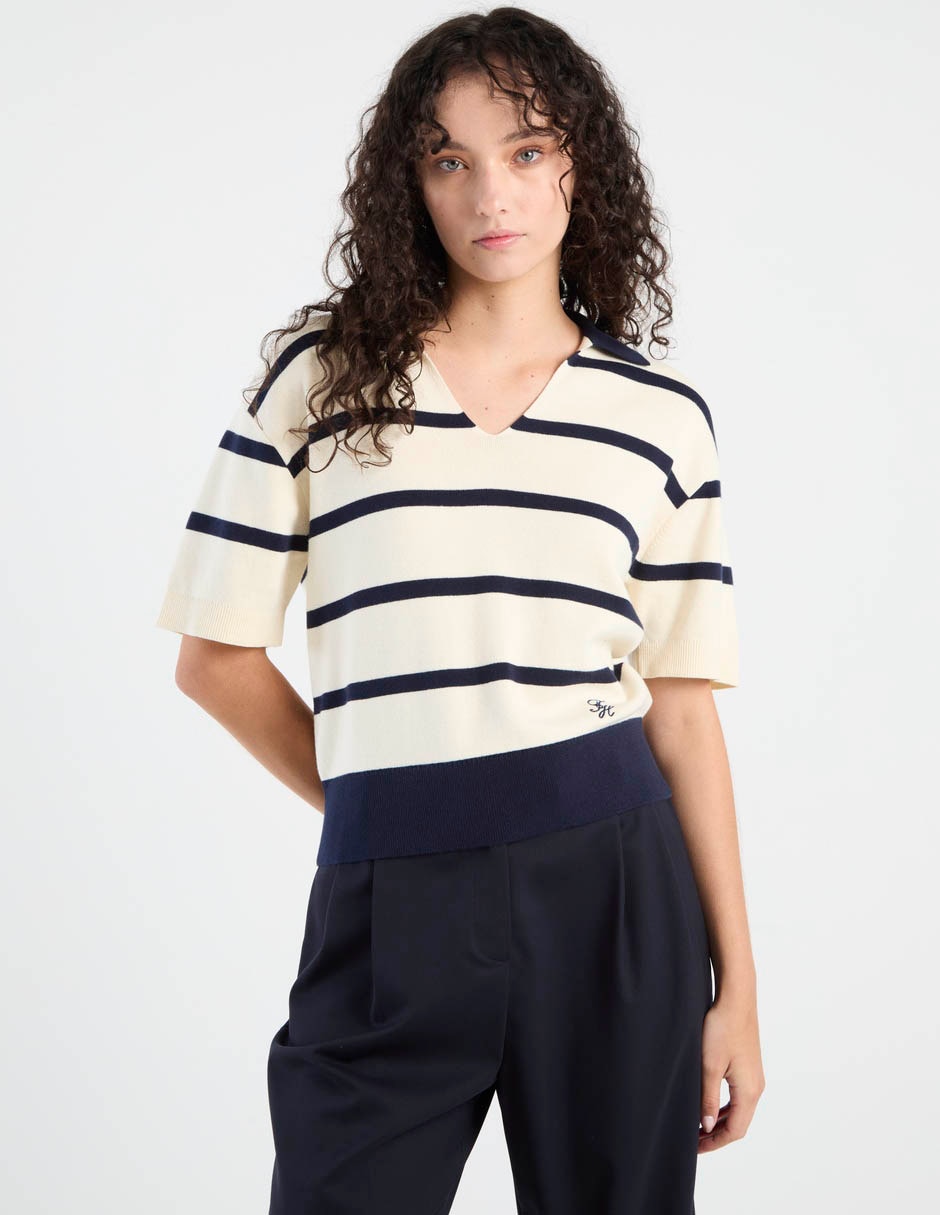 Suéter cuello polo para mujer 5