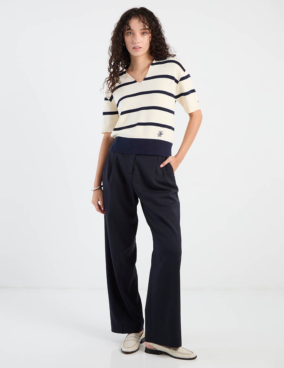 Suéter cuello polo para mujer