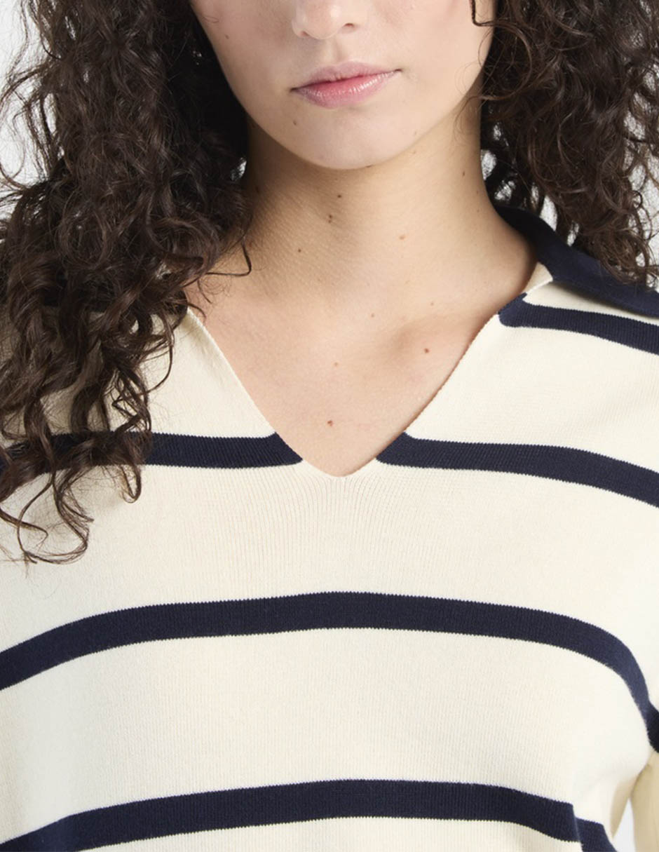 Suéter cuello polo para mujer