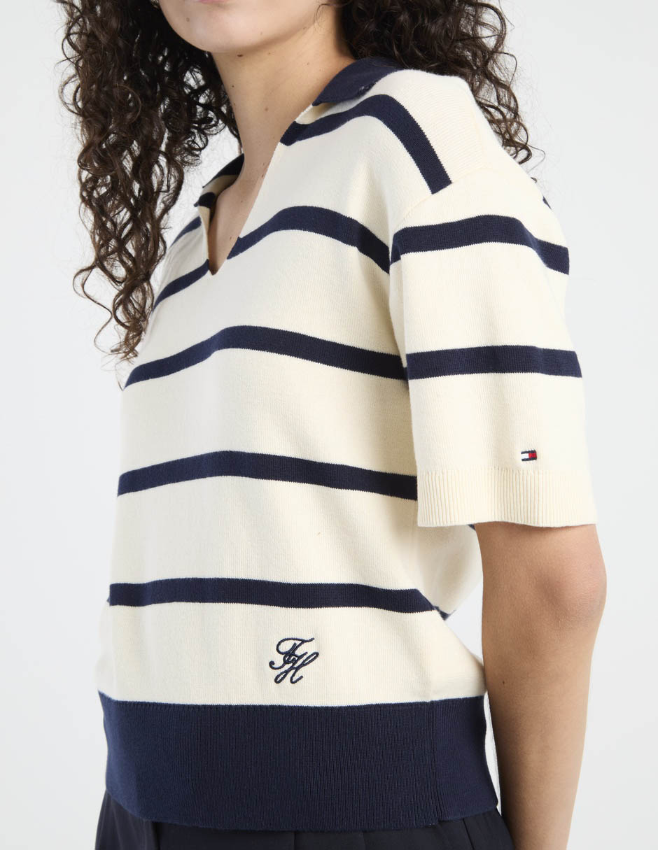 Suéter cuello polo para mujer