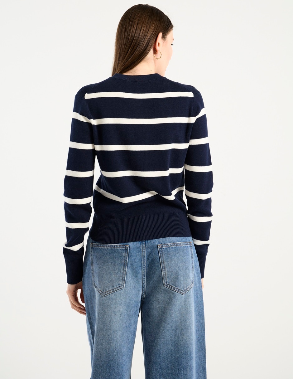Suéter Hilfiger cuello con botón para mujer 11