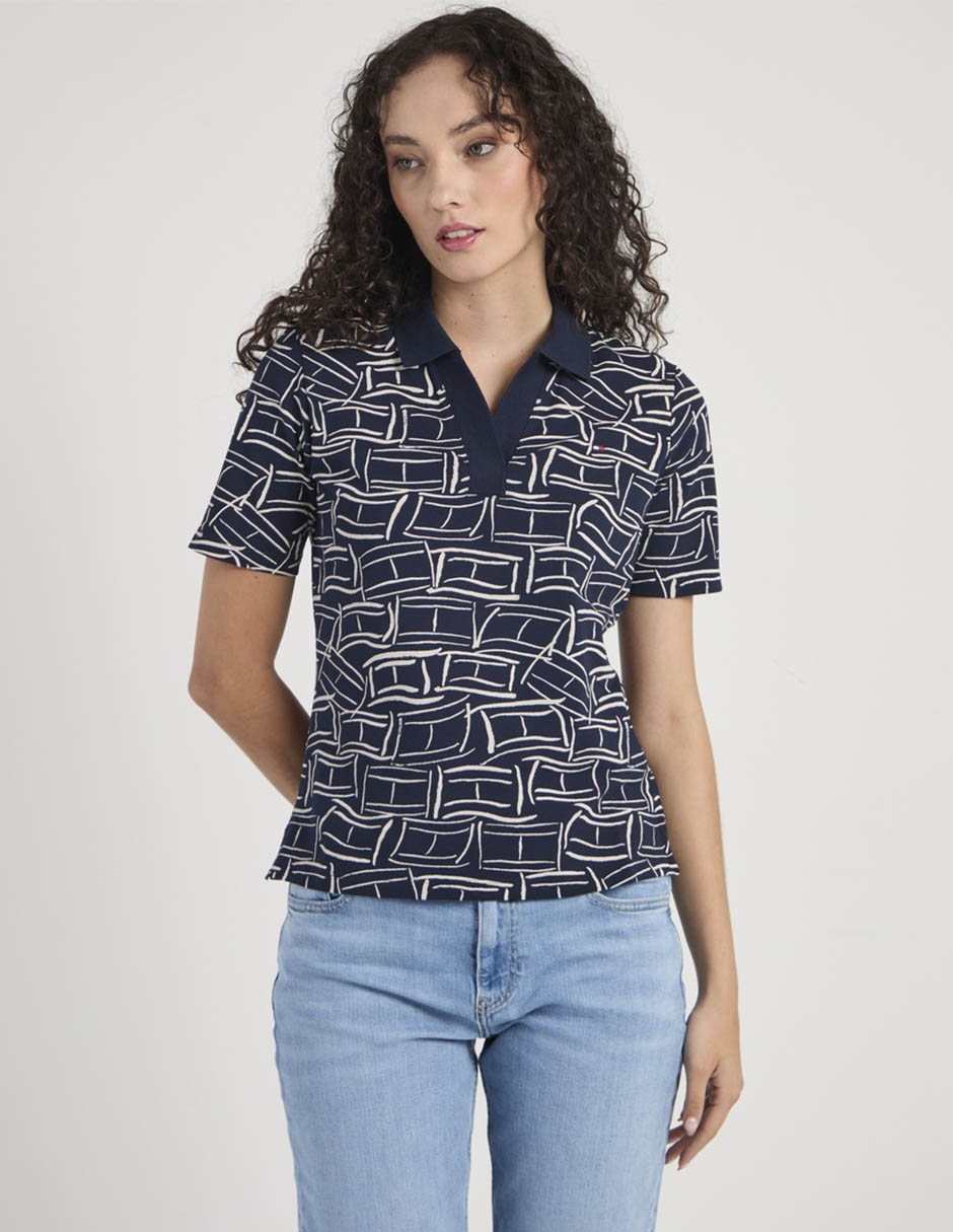 Playera tipo polo para mujer