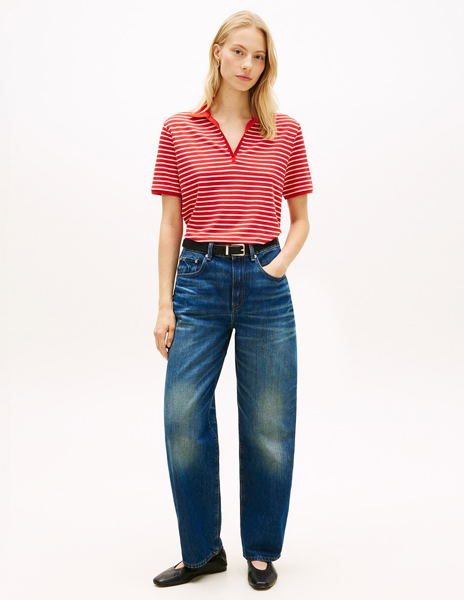 Playera tipo polo Tommy para mujer