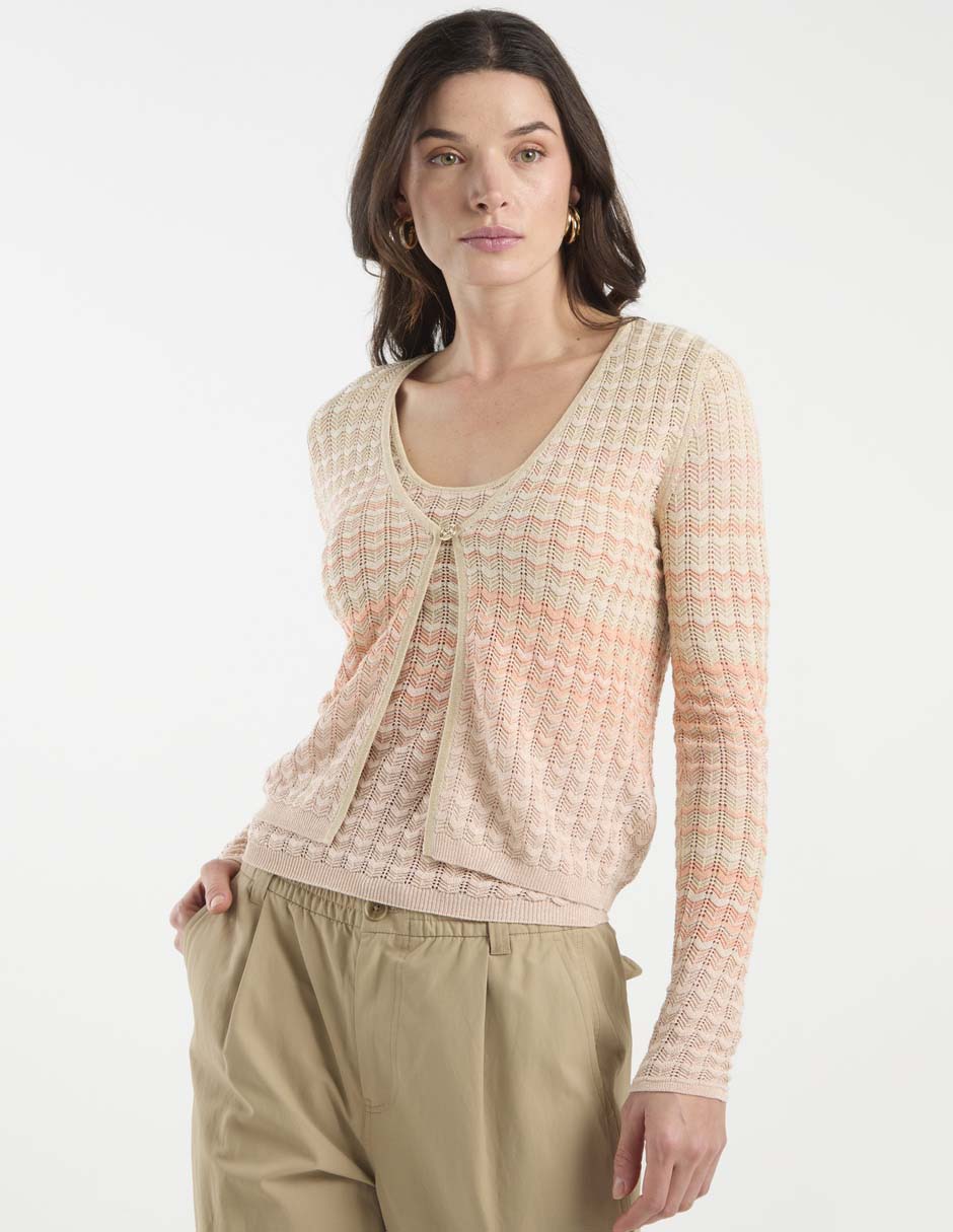 Suéter cuello V para mujer 1