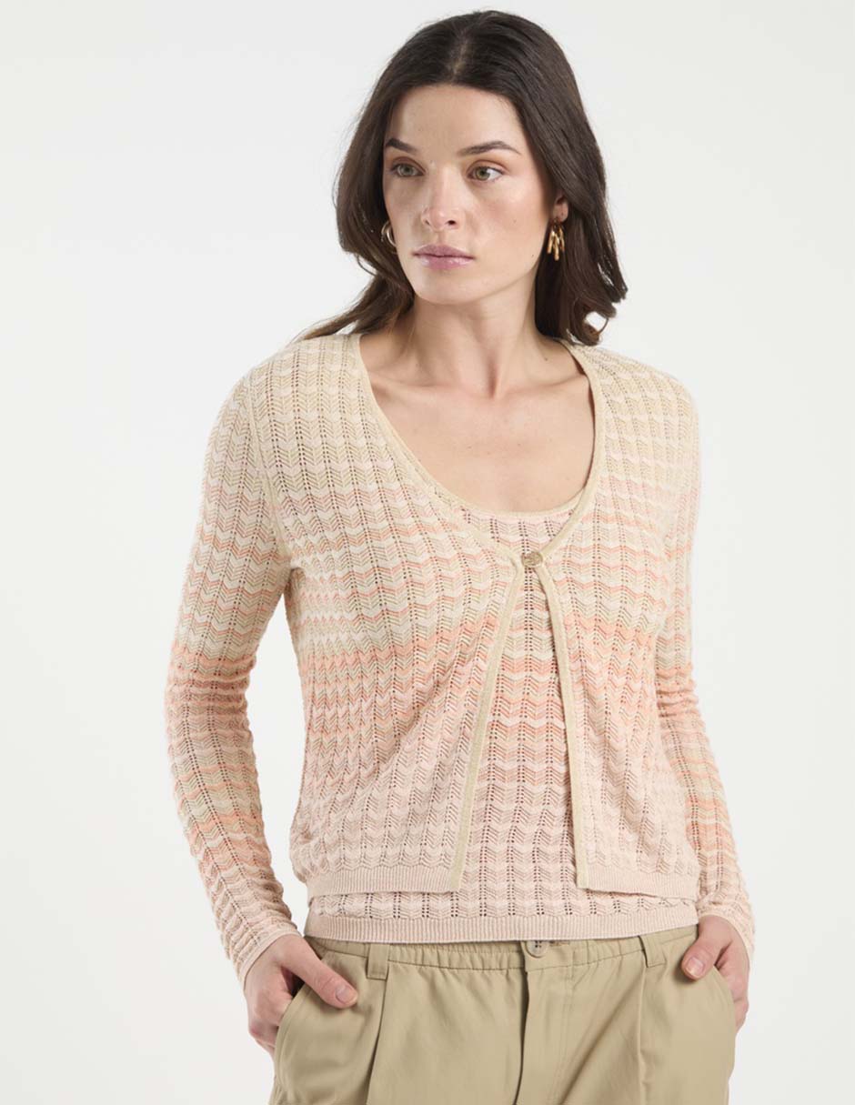 Suéter cuello V para mujer 7