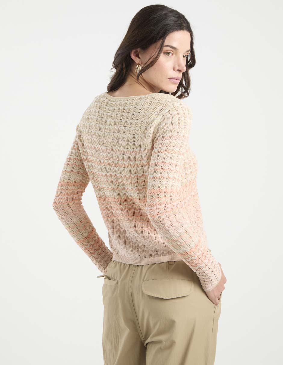Suéter cuello V para mujer 11