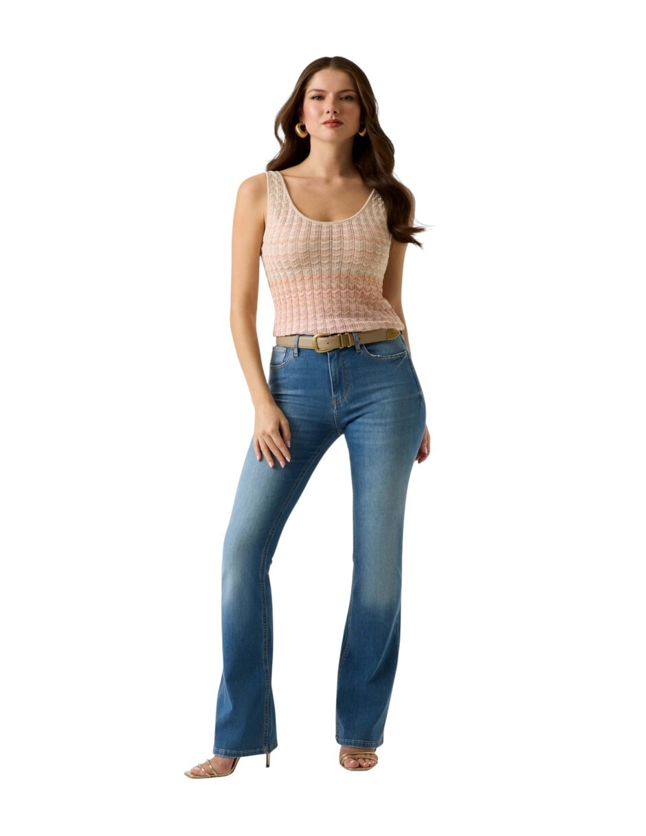 Top cuello redondo tirante ancho 12