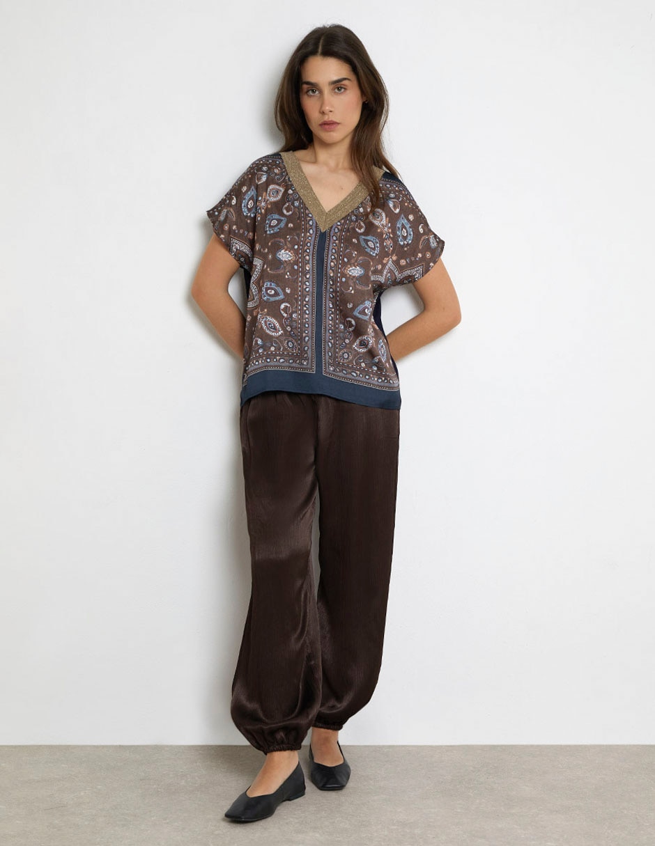 Blusa manga corta para mujer 4