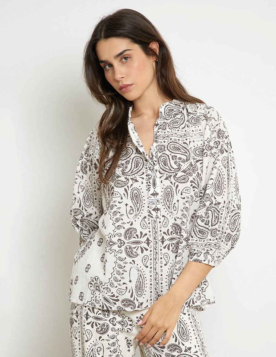 Blusa manga 3/4 para mujer