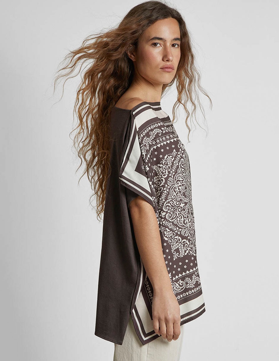 Blusa manga corta para mujer