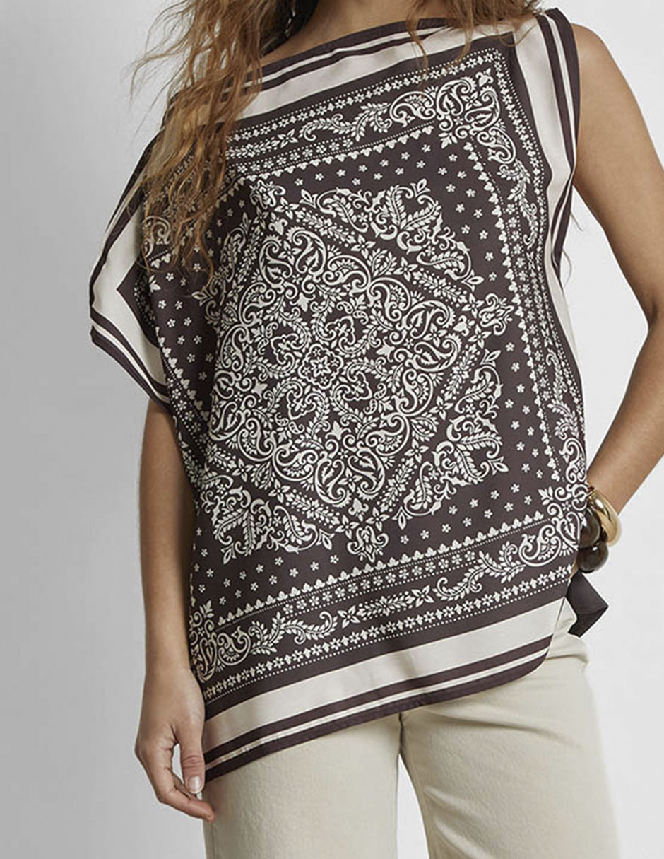 Blusa manga corta para mujer