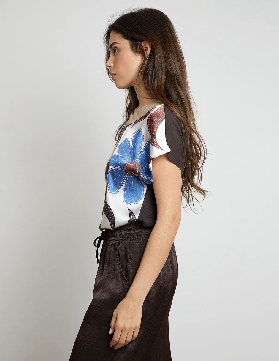 Blusa manga corta para mujer 4