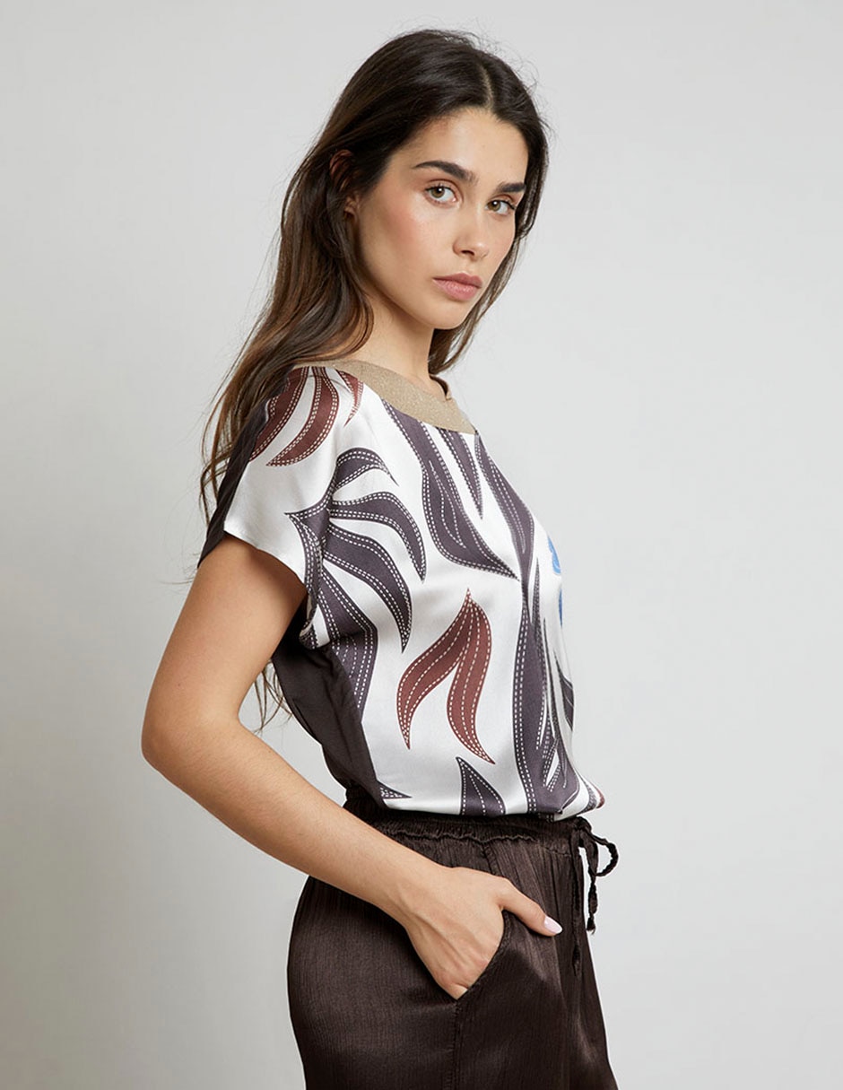 Blusa manga corta para mujer 5