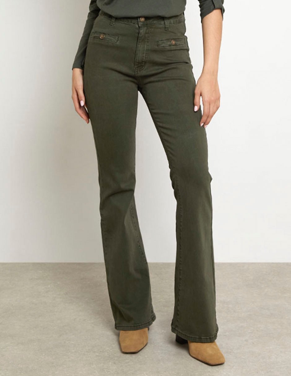 Jeans flare slim para mujer
