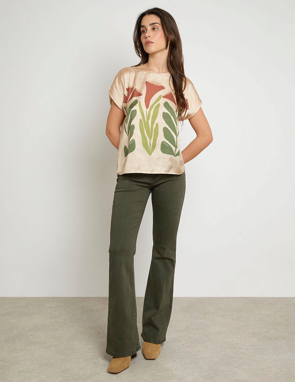 Blusa manga corta para mujer 3