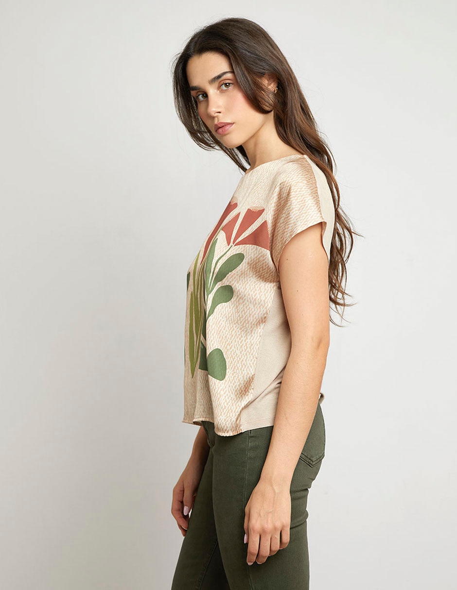 Blusa manga corta para mujer 4