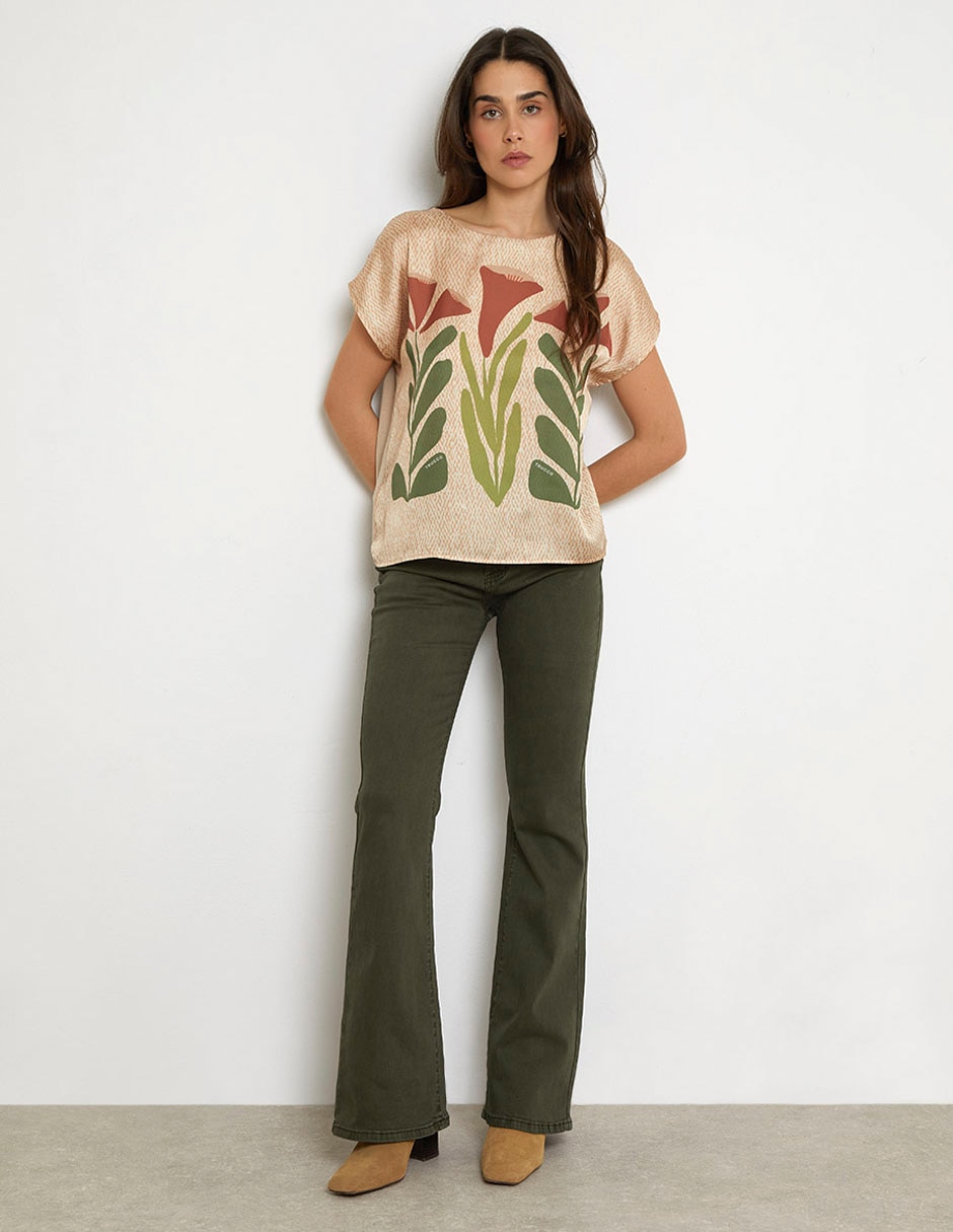 Blusa manga corta para mujer 5