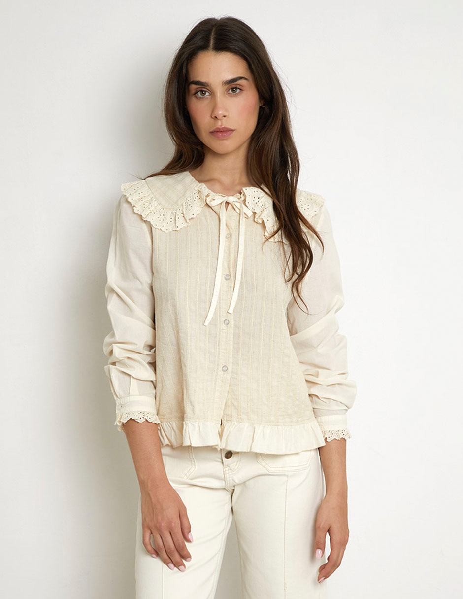 Blusa manga larga para mujer
