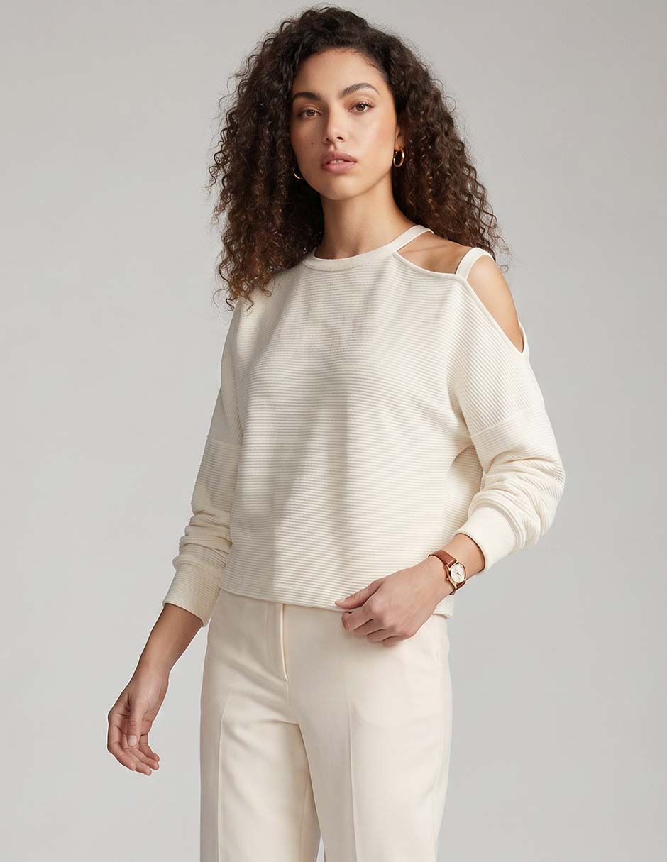 Suéter cuello redondo para mujer