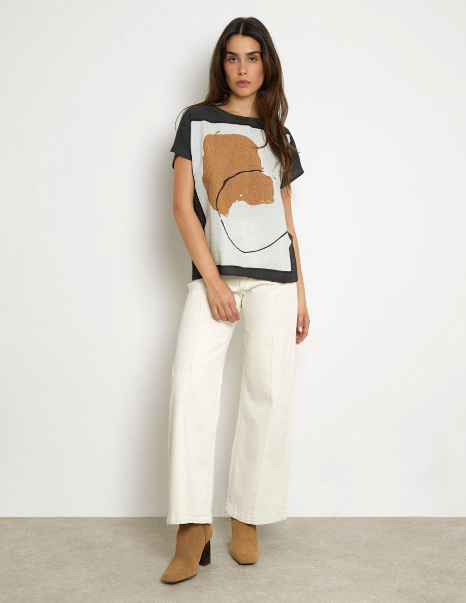 Blusa manga corta para mujer 4